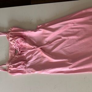 Elegant Pink Satin mini dress